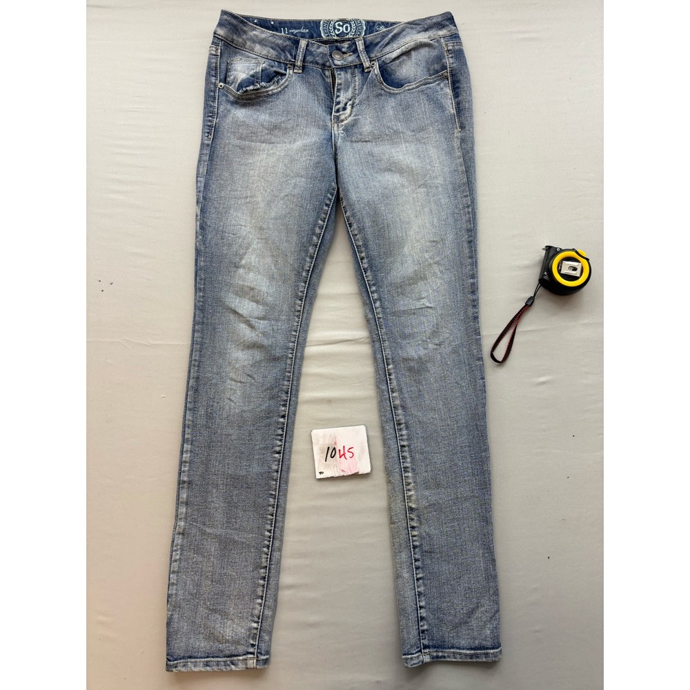 SO Authentic Heritage Skinny Jeans Light Wash Blue Denim Size 11 Regular